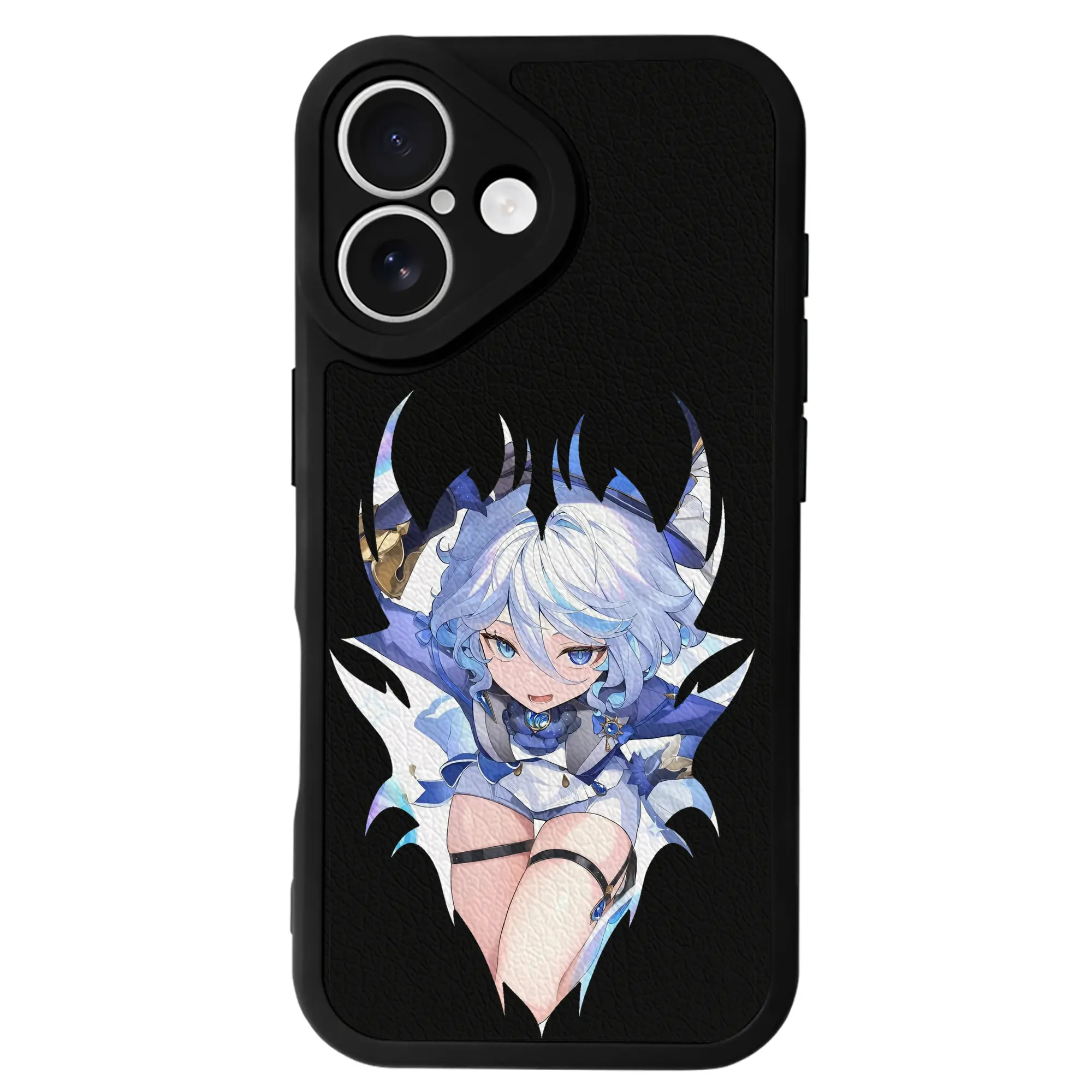 原 神 グッズ フリーナ - IPhone 16シリーズ対応 ・ シリコンスマホケース ・ レザー調 ・ 高精度フィット ・ 耐衝撃 ・ ワイヤレス充電対応 ・ 精密カット